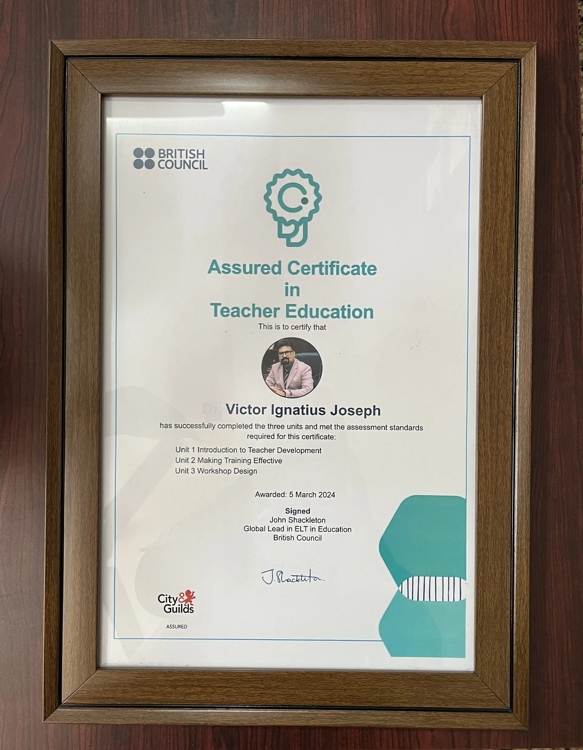 Assured Certificate in Teacher Education