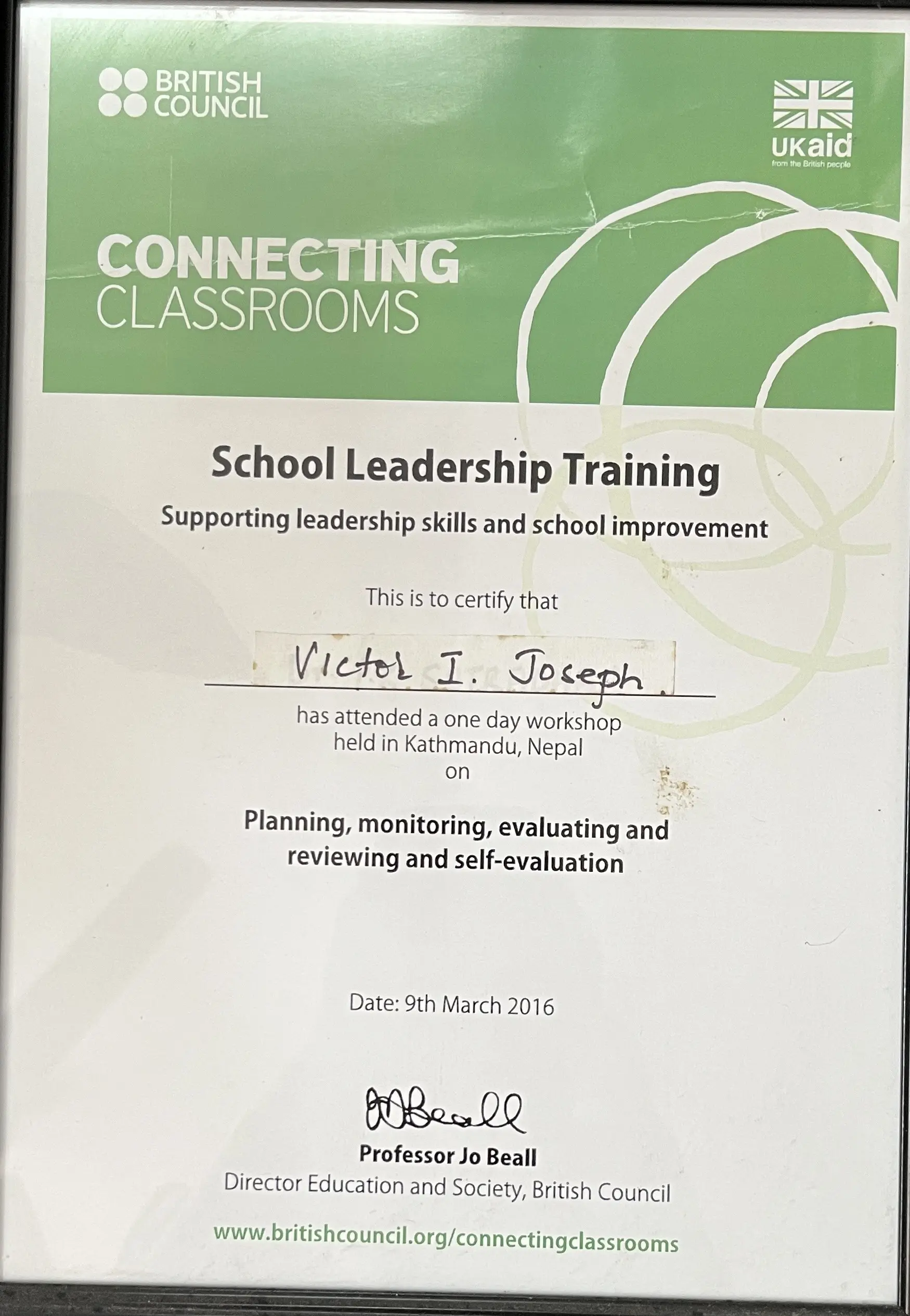 School Leadership Training Award